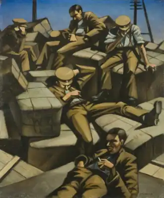 Dog Tired by C.R.W. Nevinson, 1916