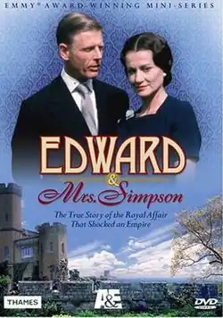 DVD cover art with a man in a suit standing beside a woman in a dark dress, with the title and a castle landscape beneath them