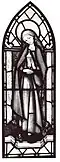 Stained glass window of St Mary Magdalen for St Cuthbert's, Tsolo, South Africa by Faith Craft