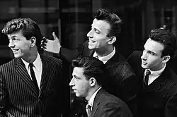 Milano (far right) with Dion & The Belmonts - late '50s.
