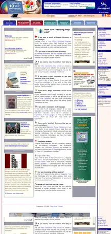 Freelang website screenshot