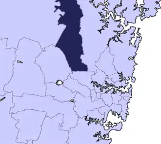 Location in Metropolitan Sydney