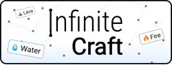 The words "Infinite Craft" are in front of a white background with connected grey dots.