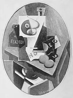 Jean Metzinger, c. 1917, Nature morte, Exposició d'Art francès d'Avantguarda, Galeries Dalmau, Barcelona, 1920 (page from catalogue)