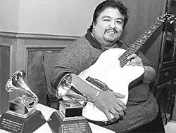 González with his 2001 and 2002 Latin Grammy Awards for Best Tejano Album