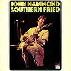 John Hammond onstage, playing an electric guitar