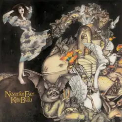 A pencil drawing of a woman with various creatures flying out from under her dress