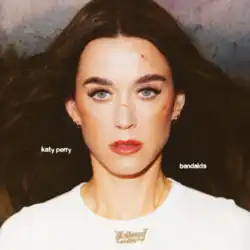 Cover art featuring a close-up portrait of Perry with makeup designed to look like small facial cuts.