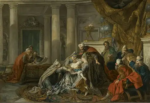 L'évanouissement d'Esther by Jean-François de Troy