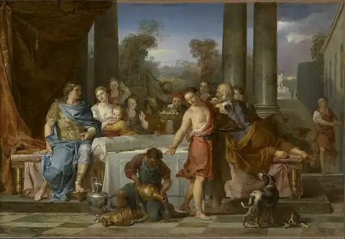 Le repas d'Énée et de Didon ou Énée chez Didon by Louis Galloche