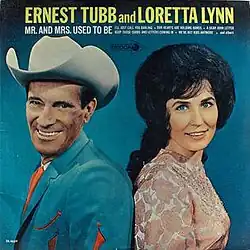 album cover photo of Ernest Tubb and Loretta Lynn on blue background