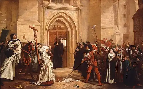 Luther Pinning His Theses to the Church Door of Wittenberg by Eyre Crowe
