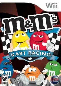 Wii version North American box art, featuring all five M&M's playable characters (Red, Yellow, Blue, Green, and Orange)