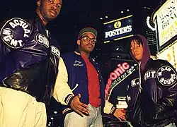 Main Source circa 1991. From left to right: Sir Scratch, Large Professor and K-Cut