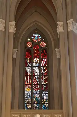 A stained glass window