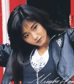 Minako Honda on the cover of her album Cancel (1986).