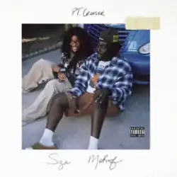 Cover art for "PT Cruiser": an instant film photograph of Moruf and SZA together, with the title and their names written on the frame