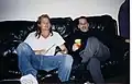 Miller (right) and Kid Rock in studio working on "Cocky"