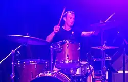 Kostic performing with Regurgitator in Sydney on 31 December 2012
