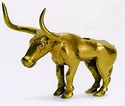 Gold bull figurine, Maykop culture, Russia, c. 3200 BC