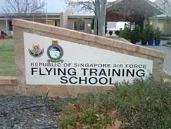 Sign for the Republic of Singapore Air Force's Flying Training School (130 SQN) at RAAF Base Pearce.