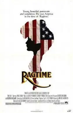 Movie poster with a woman's profile in silhouette, her hair replaced by an American flag pattern, above the stylized film title