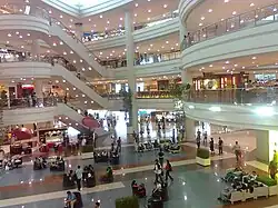 Interior of the mall.