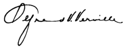 Cursive signature of Alfred Verville