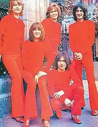 The Valentines c. 1969: (L–R) Wyn Milsom, Bon Scott, Vince Lovegrove, Paddy Beach, Ted Ward