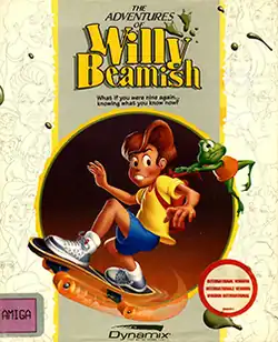 Box art showing a cartoon boy character with various adventure game elements