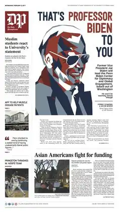 Front page of The Daily Pennsylvanian on February 8th, 2017