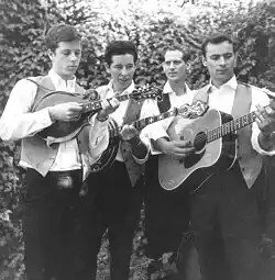 The Hillmen (from left to right): Chris Hillman, Don Parmley, Rex Gosdin, and Vern Gosdin.