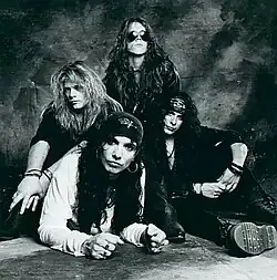 The Scream, 1991. L-R: Walt Woodward III, John Corabi, Bruce Boulliet, and John Alderete.