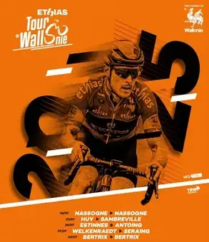 Event poster with previous winner Matteo Trentin