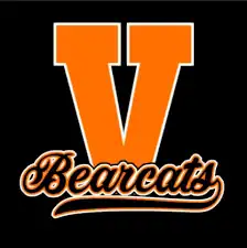 Bold orange "V"