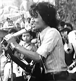 Yol Aularong performing in the early 1970s, from archival footage used in the film Don't Think I've Forgotten