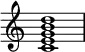 {
\override Score.TimeSignature
#'stencil = ##f
\relative c' {
\time 4/4
\set Score.tempoHideNote = ##t \tempo 1 = 20
<c e g b d>1
}
}