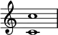 
{
\override Score.TimeSignature
#'stencil = ##f
    \relative c' {
        \time 4/4
        \set Score.tempoHideNote = ##t \tempo 1 = 20
        <c c'>1
    }
}

