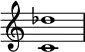 {
\override Score.TimeSignature
#'stencil = ##f
\relative c' {
\time 4/4
\set Score.tempoHideNote = ##t \tempo 1 = 60
<c des'>1
}
}