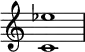 {
\override Score.TimeSignature
#'stencil = ##f
\relative c' {
\time 4/4
\set Score.tempoHideNote = ##t \tempo 1 = 20
<c es'>1
}
}